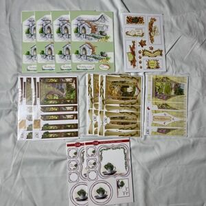 New 12 Flower Soft 3D Cut Outs Springtime & Fall Card Toppers Collection